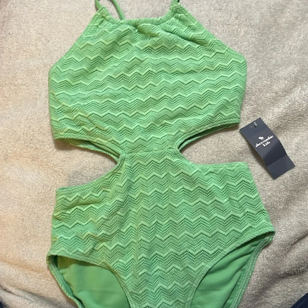 Abercrombie Kids High Neck Crochet Girls One Piece.